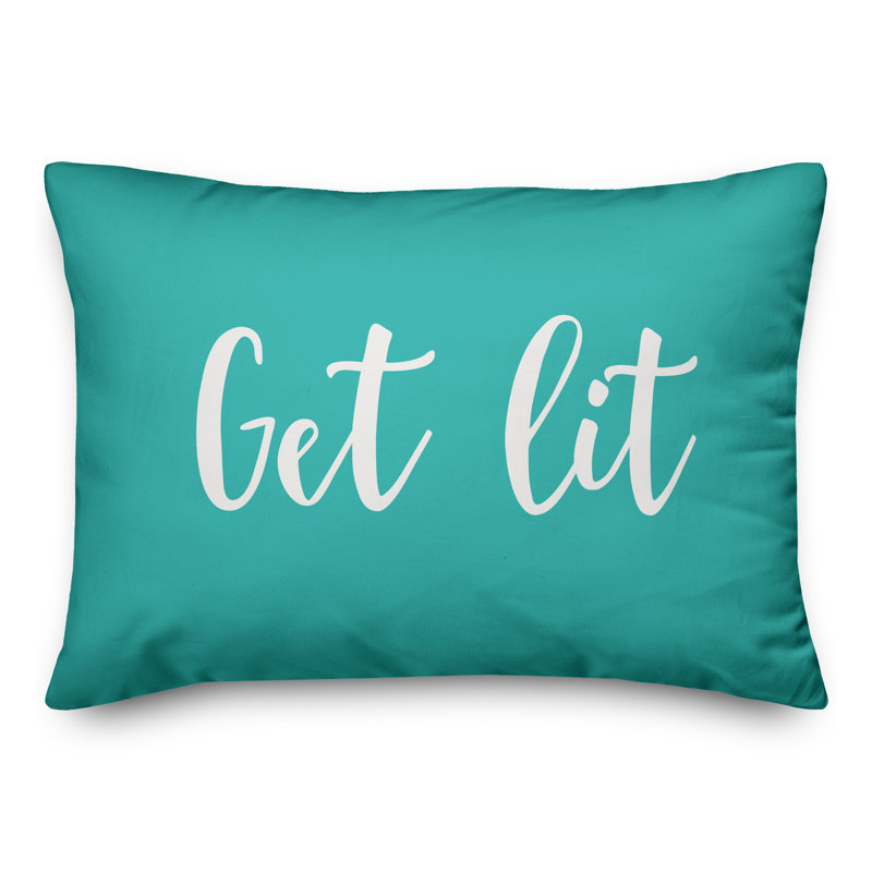 Reversible Throw Pillow, Teal