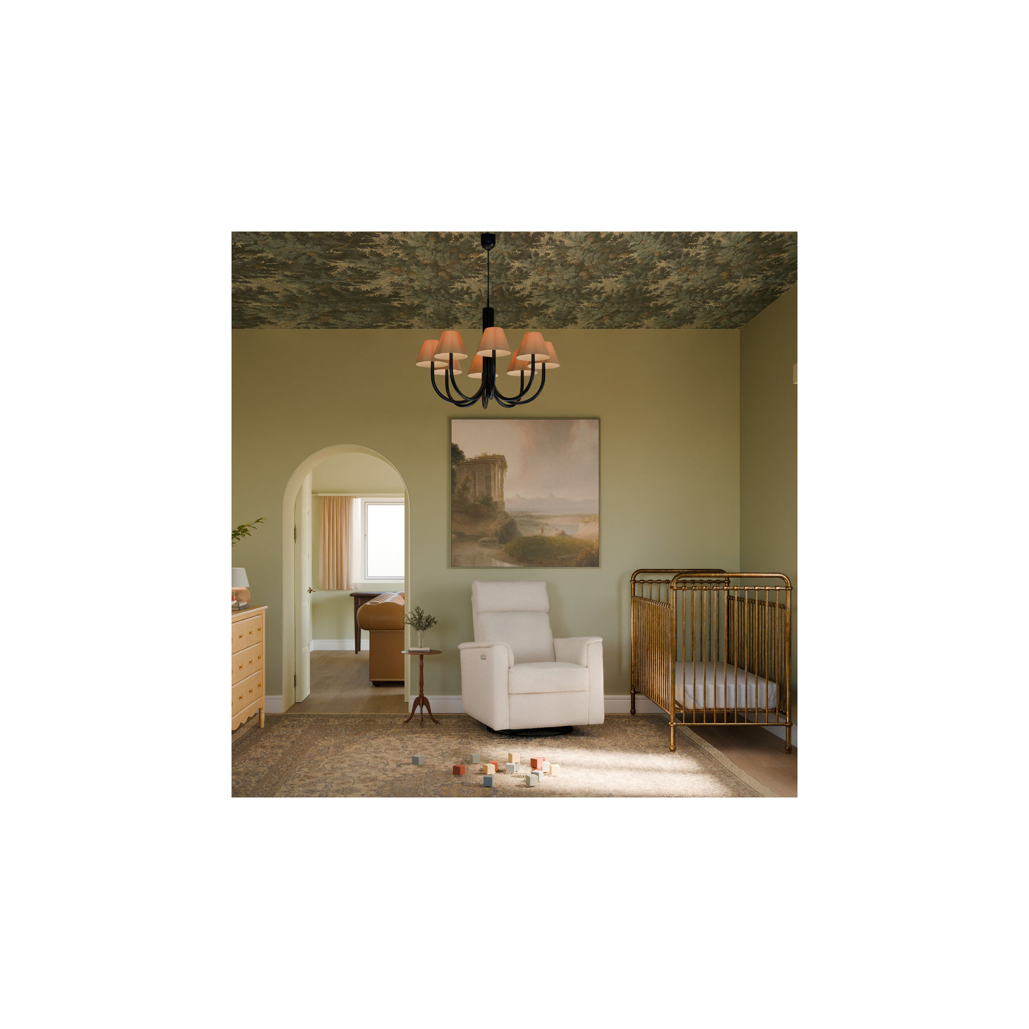 Willa Plus Power Glider Recliner w/ Power Headrest, Performance Ivory Boucle