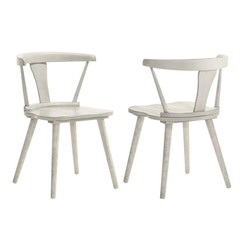 Chaises d'appoint en bois massif 2 pièces Farmhouse - Finition naturelle rustique, chaises de salle à manger sans souci