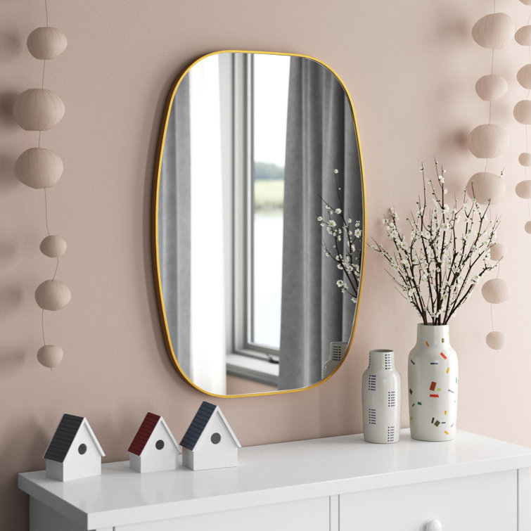 Squared Oval Metal Mirror