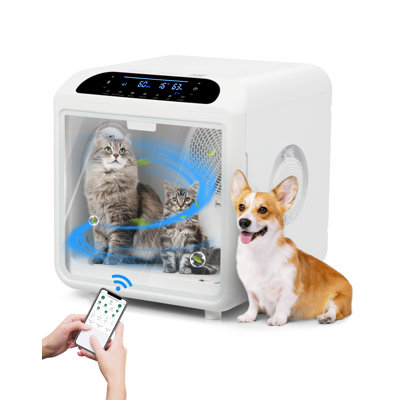 72l Automatic Pet Dryer Box - Ultra Quiet Smart Temperature Control For Cats & Dogs | Touch Panel & App Operated Large Grooming Blower