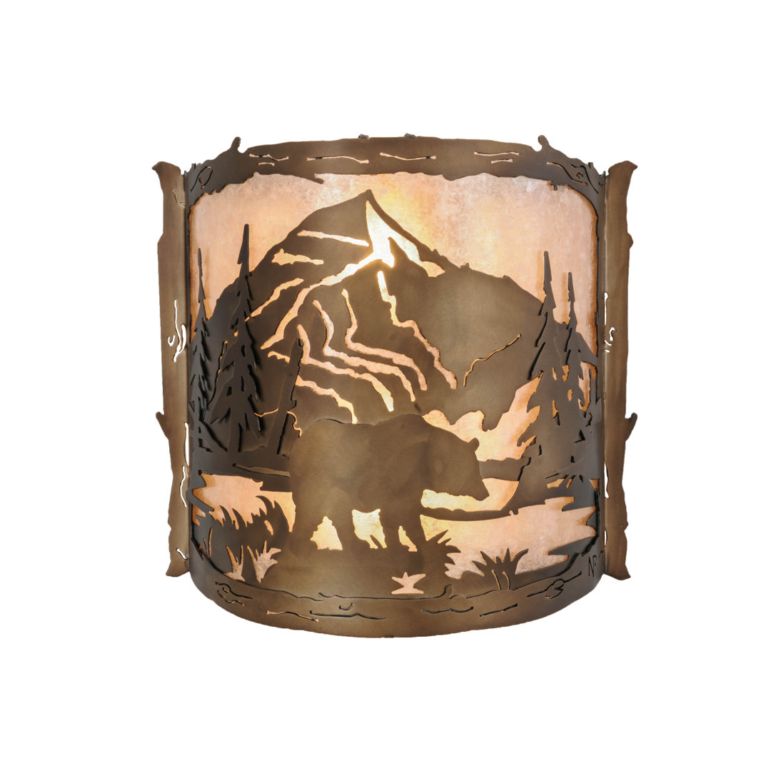 Rustic Lodge Flush Mounted Sconce Meyda Lighting