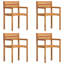 4 - Person Wood Patio Dining Set with Oval Table