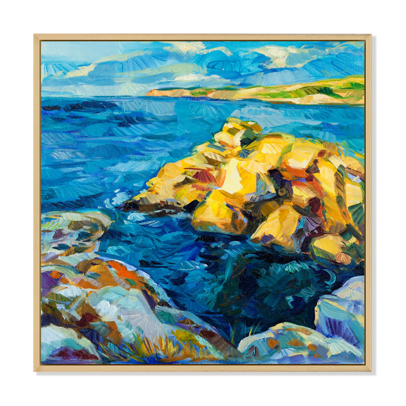 «Coastal Bay In Beautiful Ocean», reproduction d'art sur toile nautique et côtière, H 36 po x l 36 po x P 1,5 po