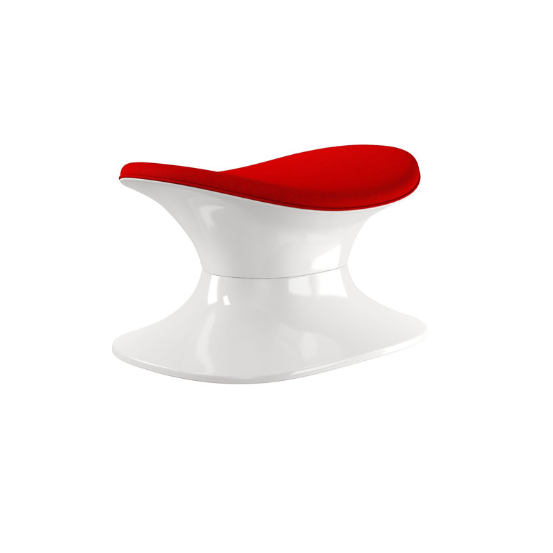 Modholic Alpha Ottoman, Red, Red Cotton