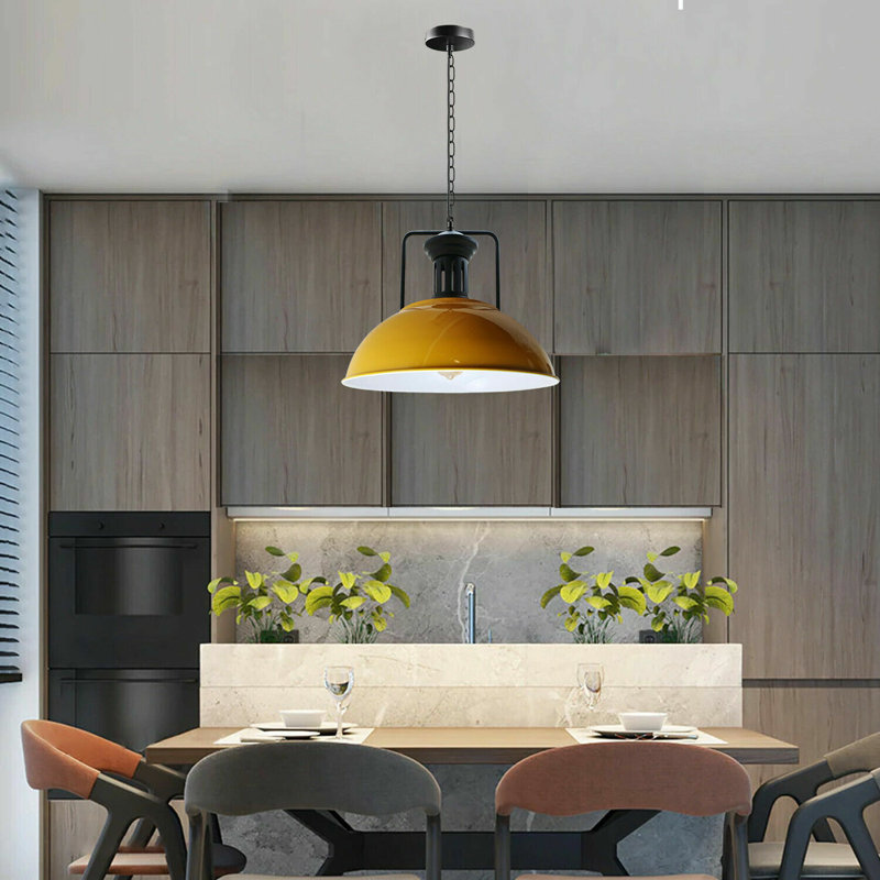 Reich 1 - Light Dome Pendant, 116cm H x 29cm W x 29cm D, Gloss Yellow