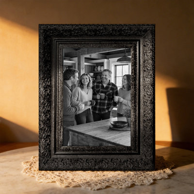 Black 3 PCS 11" x 14" Traditional Picture Frame with Tabletop Stand and Wall Hooks