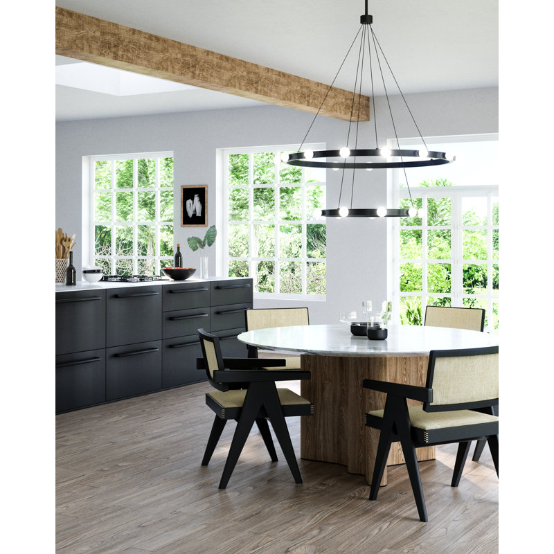 Rezz 24 - Light LED Chandelier, Brushed Nickel