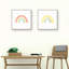 "Pastel Rainbow I & II" par Ann kelle, ensemble de 2 reproductions d’art sur toile encadrée