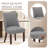 19" Seat Height Parsons Upholstered Dining Chair, Solid Wood Legs, High Back Fabric Dining Side Chairs, Easy Assembly-1942706867