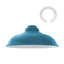 13.5cm H Metal Lamp Shade in Cyan Blue