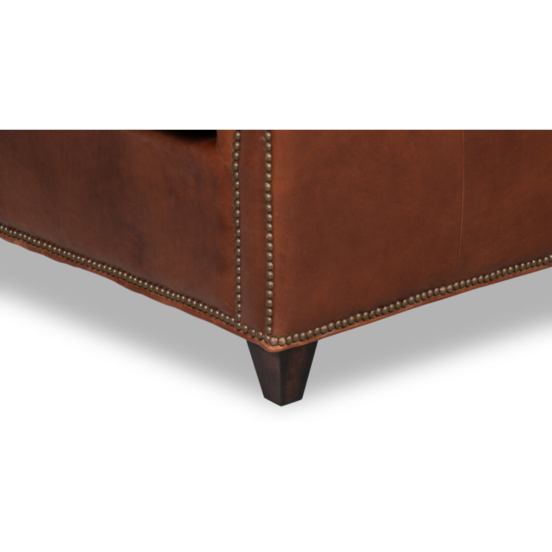 Vandike Club Chair, Newark Brown Leather