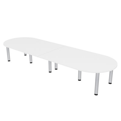 Racetrack Shaped Conference Table w Post Legs