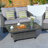 Rectangular Wicker Adjustable Outdoor Dining Table-94394878-94394877