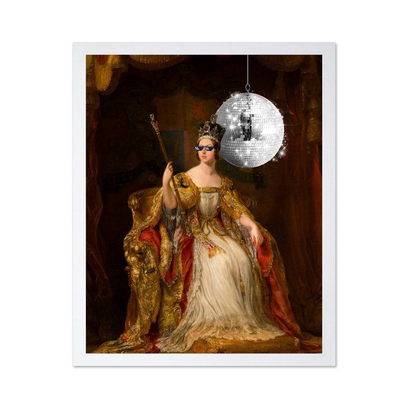 Couronnement de la reine altérée, Poster, 24"H x 32"W, White Framed
