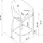  Tabourets en tissu à hauteur de comptoir avec base lustrée 2 - Aspect lin-1064889032