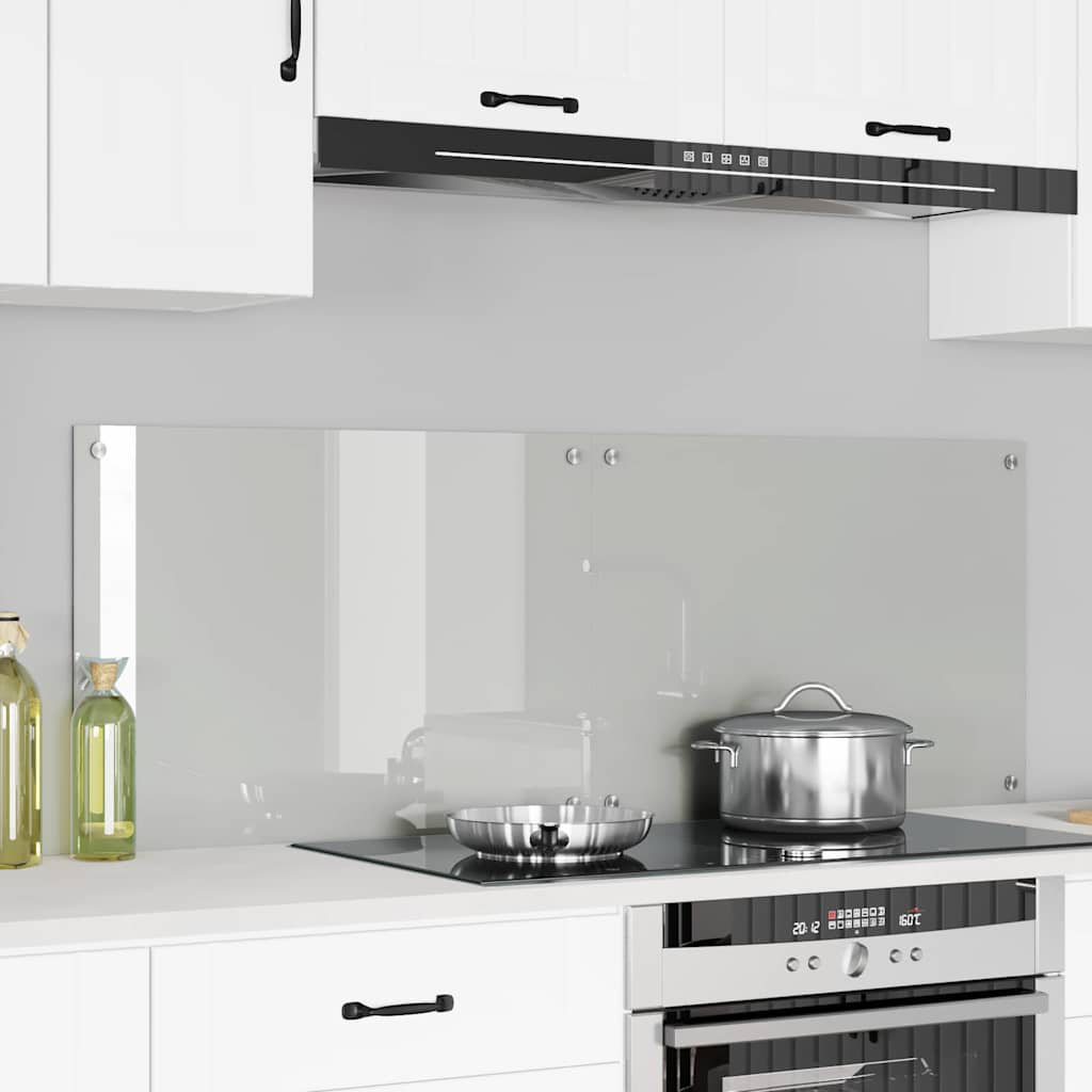 Vidaxl Kitchen Backsplash White 80 X 40 Cm Tempered Glass