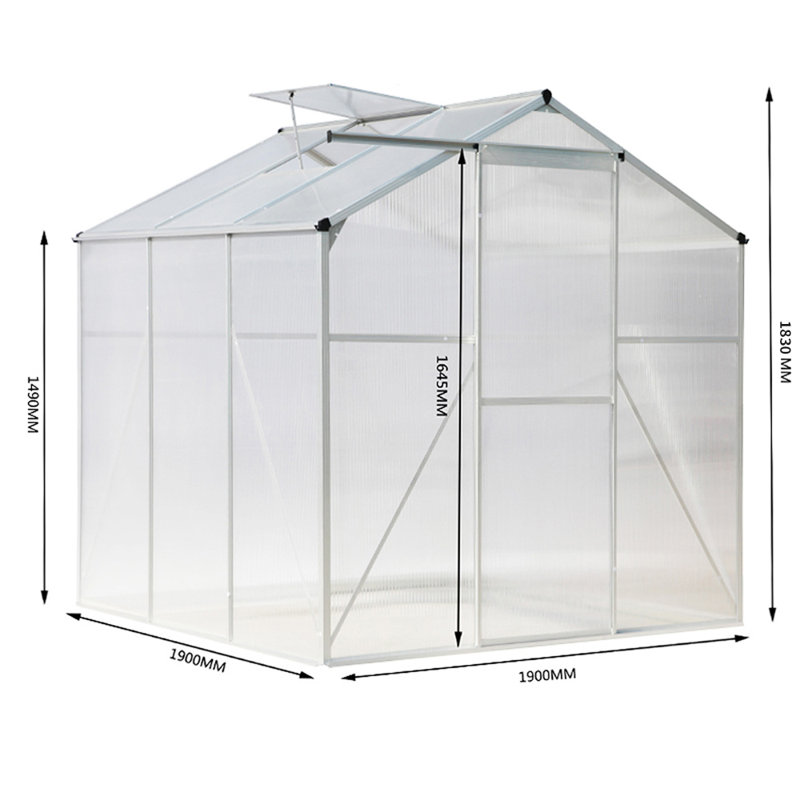 Greenhouse with Base and Window, White