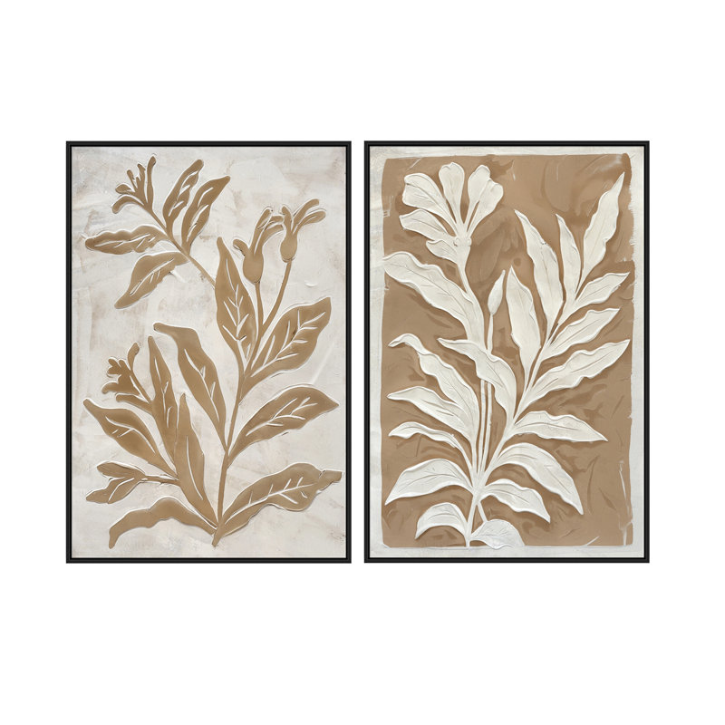 Minimalist Leaf Painting by A&B Home