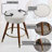 Boucle Upholstered Counter Height Stool, 360° Swivel