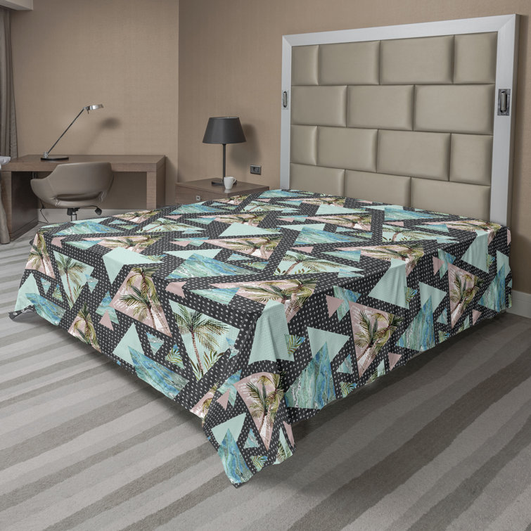 Ambesonne, drap plat floral pivoines, art botanique printanier