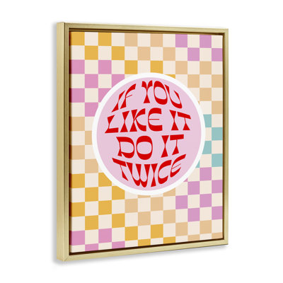 "Groovy" Do It Twice Floater, art mural sur toile par Dominique Vari