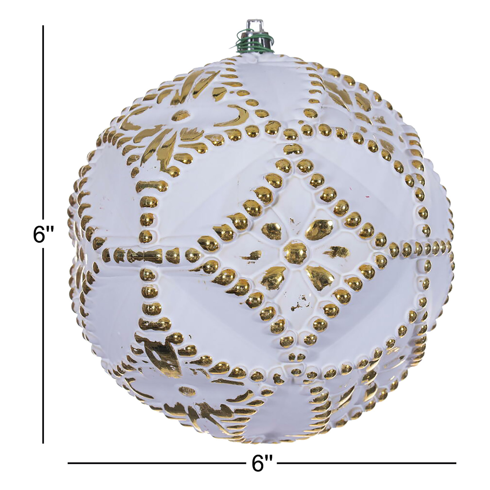 Bauble, Red, 6" H x 6" W x 6" D