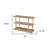 42" Natural Floor Shelf Console Table With Shelves