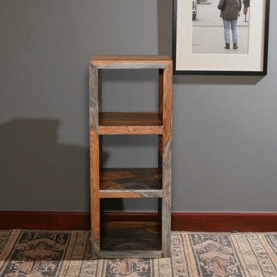 Goa Cube 119 cm H x 43 cm W Solid Wood Cube Bookcase