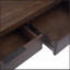 Console Hollander en bois massif de couleur brun noyer chaud