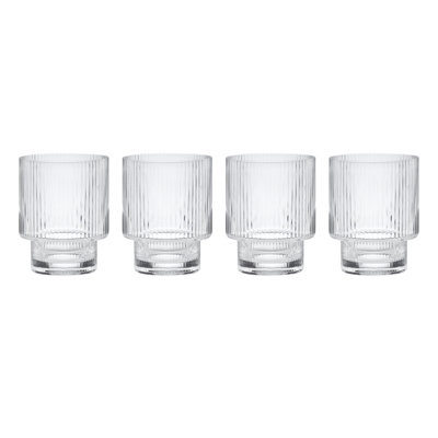 Modulus Vapor Ribbed Drinking Glass