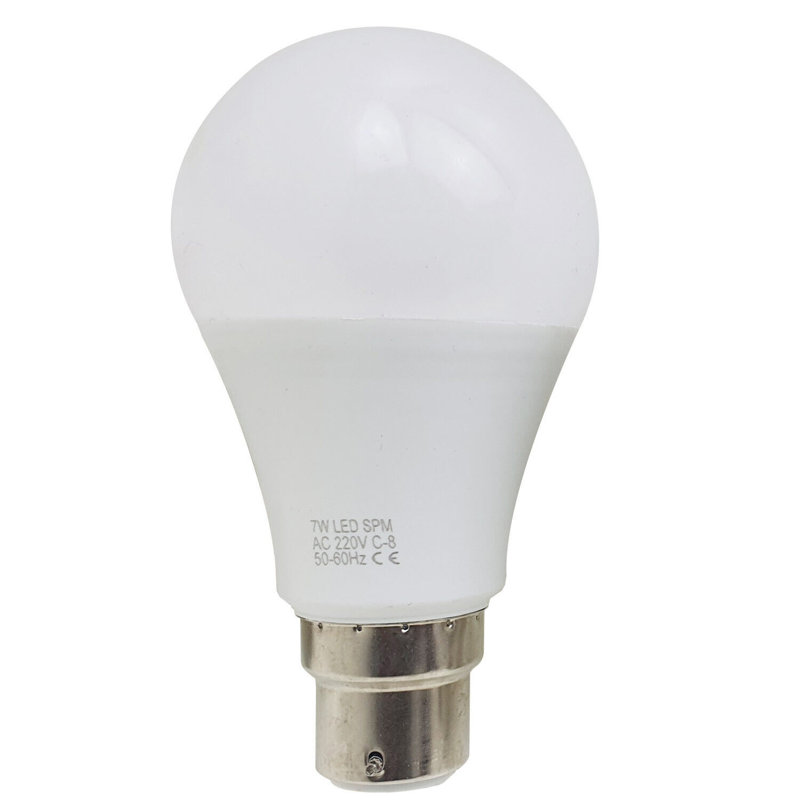A60 LED B22 Bayonet Cap 5W Bulb, 7 W