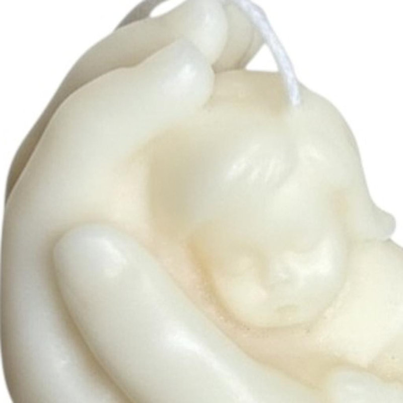 Bougie dimensionnelle pour bébé 3 "ivoire non parfumée