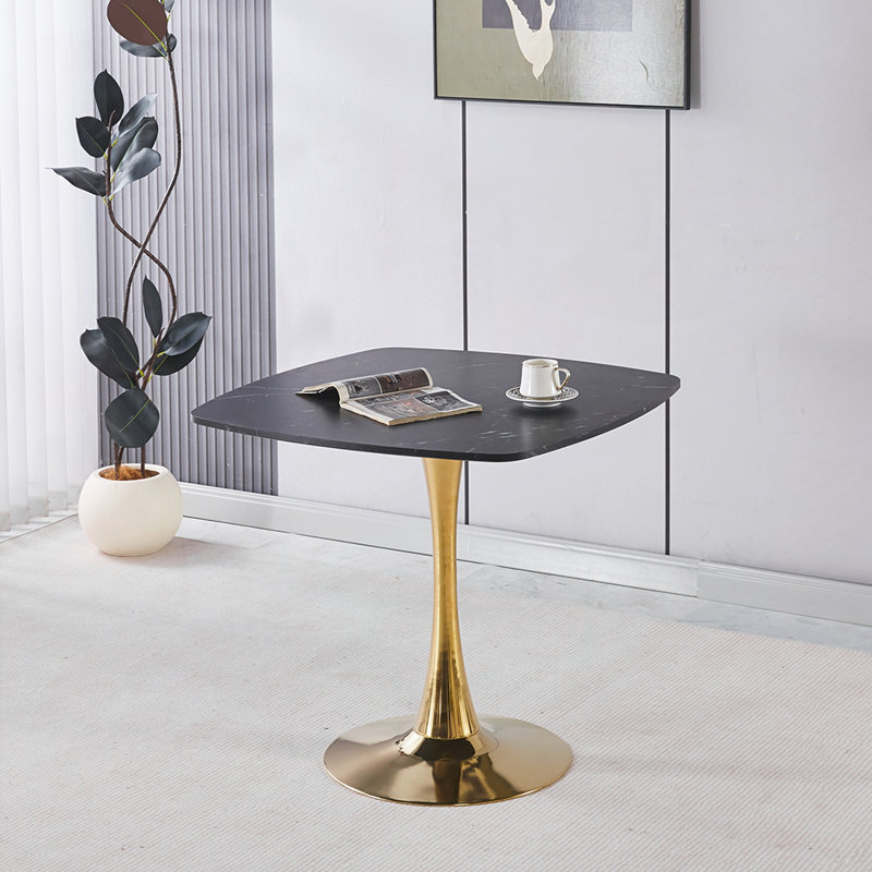 Table de salle à manger Modern Modern, H 28,74 po x L 31,5 po x l 19,68 po, Blanc