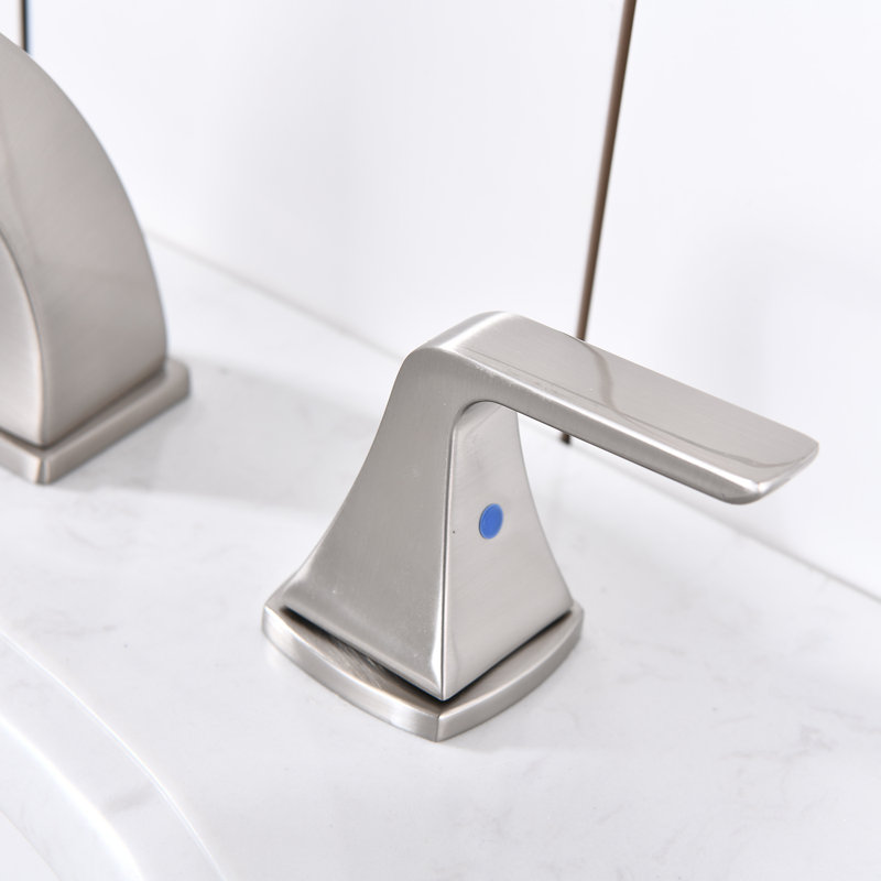 Robinet de salle de bain surdimensionné à 2 poignées avec bonde escamotable
