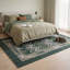 Tapis Cinder2 moderne à rayures effet pinceau, vert, gris et blanc, antidérapant, à poils courts, pour intérieur et extérieur, adapté aux animaux domestiques, salon, chambre, salle à manger, entrée, couloir, bureau, lavable-160648869