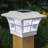 Prestige Solar Powered Integrated LED Fence Post Cap Light 4 in. x 4 in. with Base Adapter Included-23282568-23282567