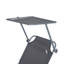 Chaise longue réglable pliante avec abat-jour amovible