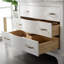 Meuble-lavabo simple en bois massif et manufacturé avec plateau en marbre Fiona-1459319666