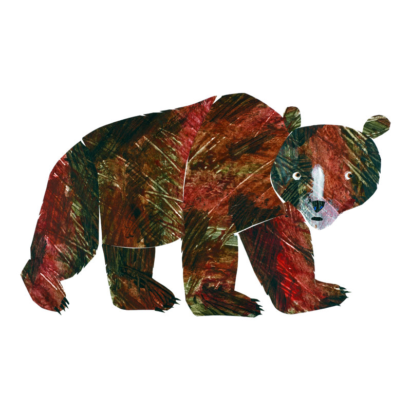 Big Brown Bear 2 by Eric Carle - Painting on Canvas, 30cm H x 46cm W