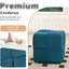 Velours côtelé carré en bleu - Repose-pieds confortable, plusieurs pièces, cadre intérieur, taille 13,97 po, tabouret tissé prêt à l'emploi, tissu doux et respirant, haute résilience, pour 300 livres, convient-129943079
