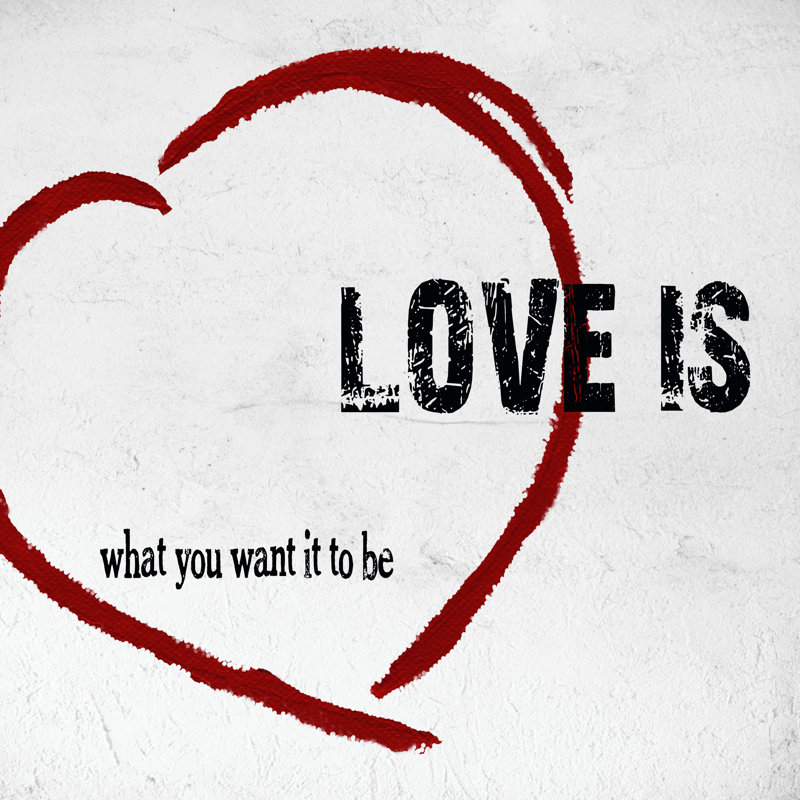 Love Is - Wrapped Canvas Print, 30cm H x 30cm W
