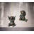 Resin Rustic Woodland Ceiling Fan Pull Chain Ornament Pair of Adorable Black Bears for Cabin or Lodge