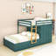 Lit double superposé double avec tiroirs de rangement et garde-robe-1402188045