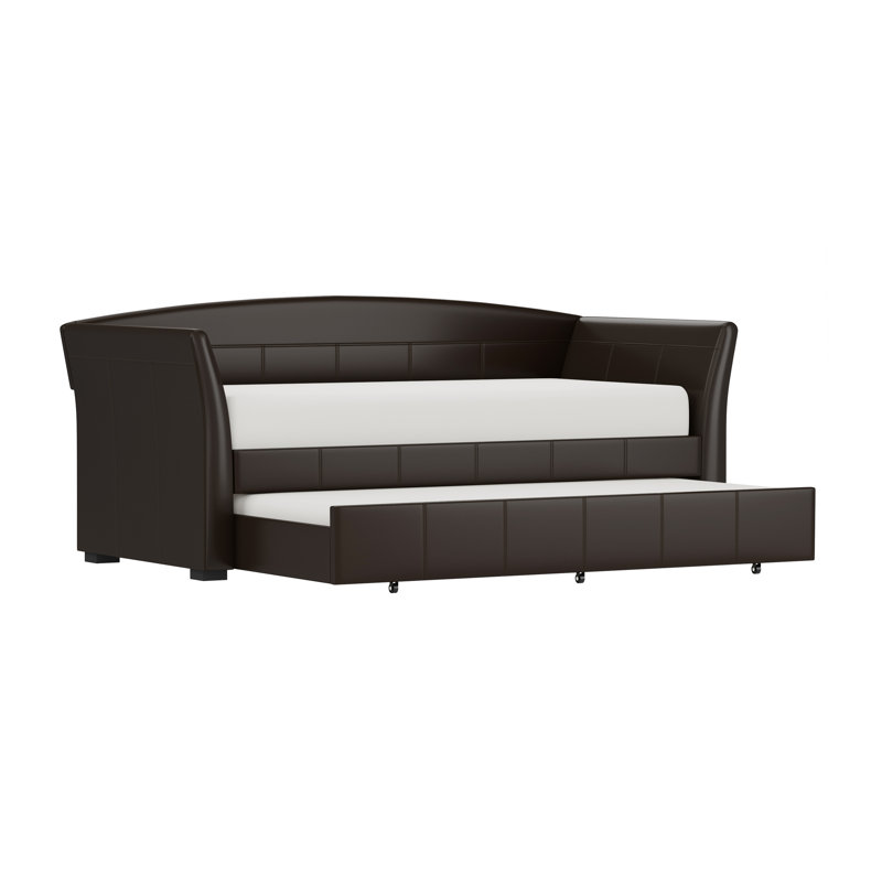 Lit de jour simple avec couchette Cherno, Brun