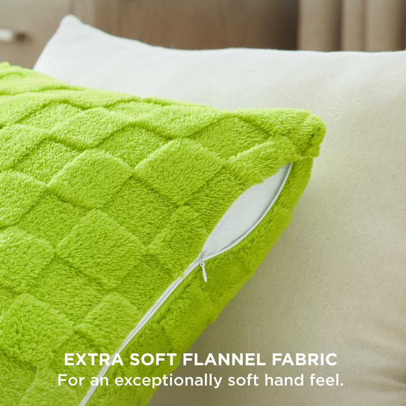 Housses de coussin à rayures, Vert citron