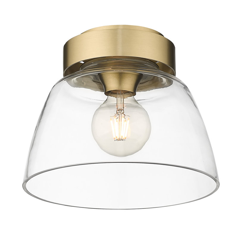 Supernova Glass Flush Mount, Brushed Champagne Bronze