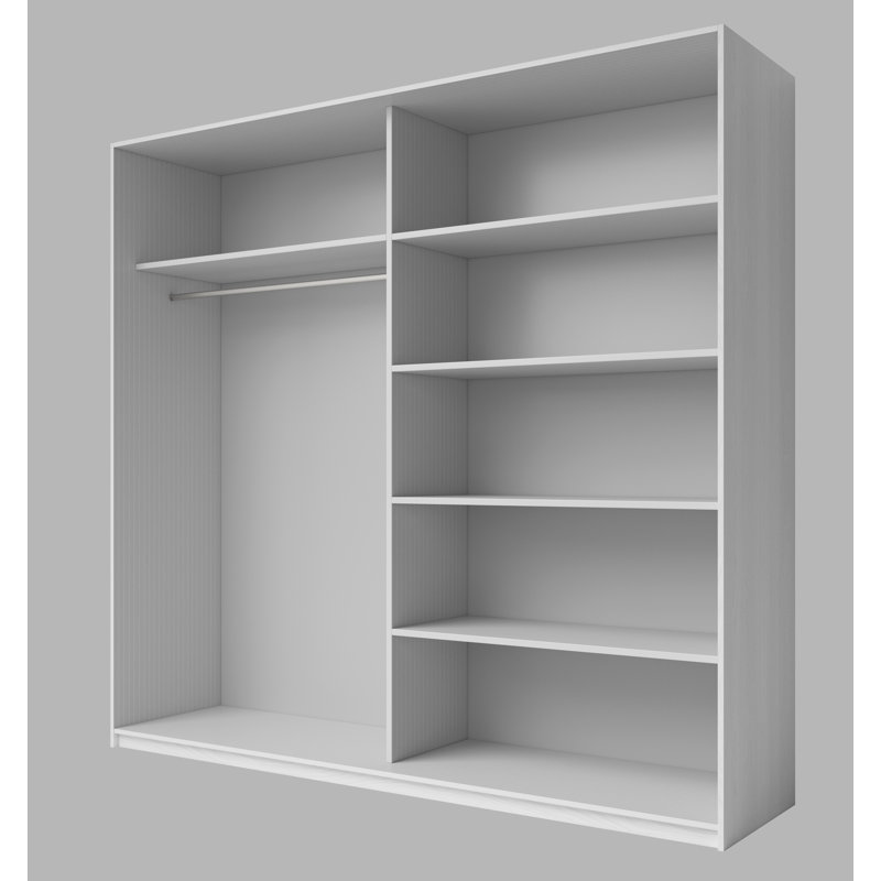 Aaryon 2 Door Manufactured Wood Wardrobe, 210cm H x 200cm W x 61cm D