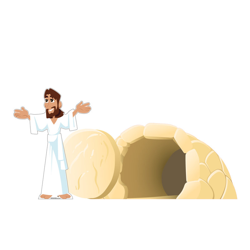 65'' Easter Jesus Risen Cardboard Standup Decor