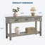 Console grise à 3 tiroirs et tablette inférieure ouverte - imperméable, facile à nettoyer, conception étroite pour le vestibule ou le salon - Couleur: gris-520093110